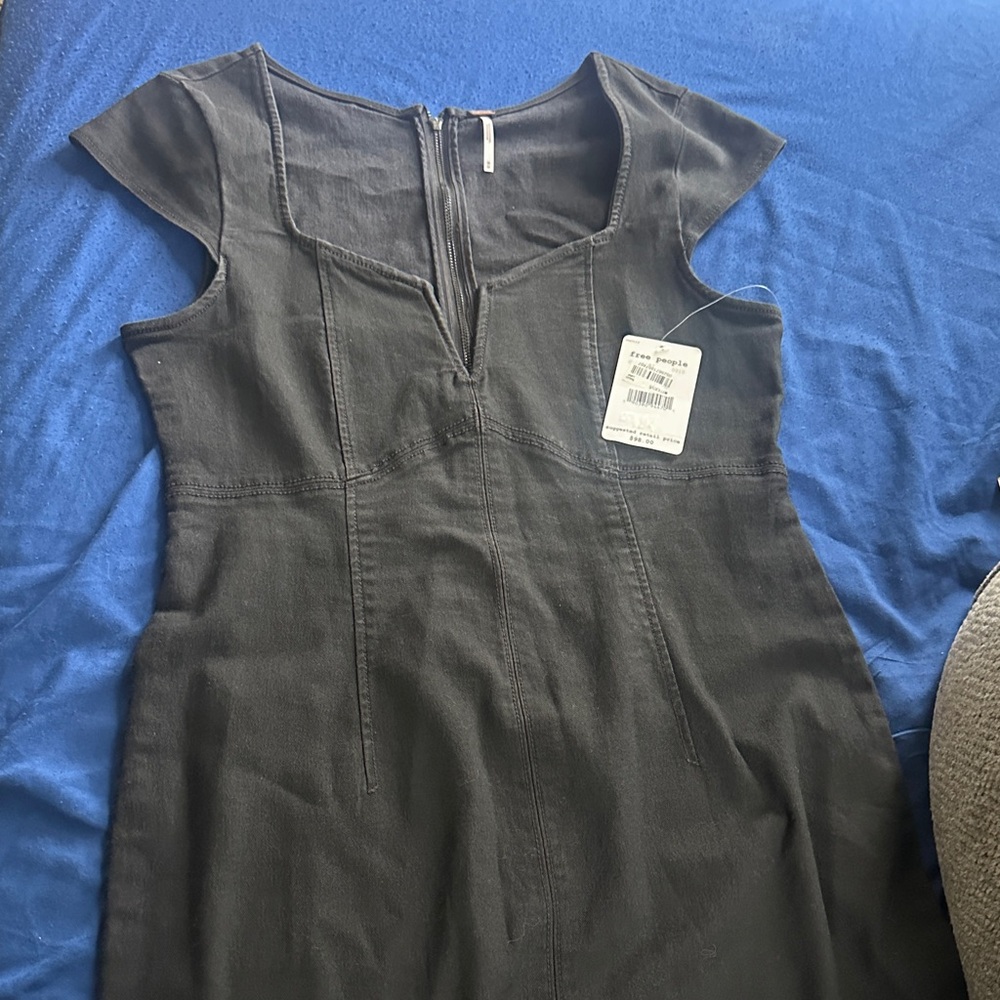 Gray Cap Sleeve Dress